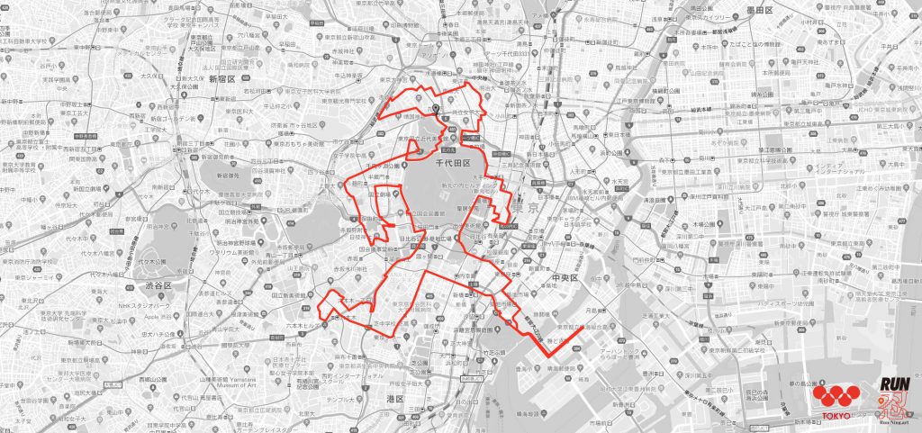 GPSアート：皇居ランナー女子パラリンピック
