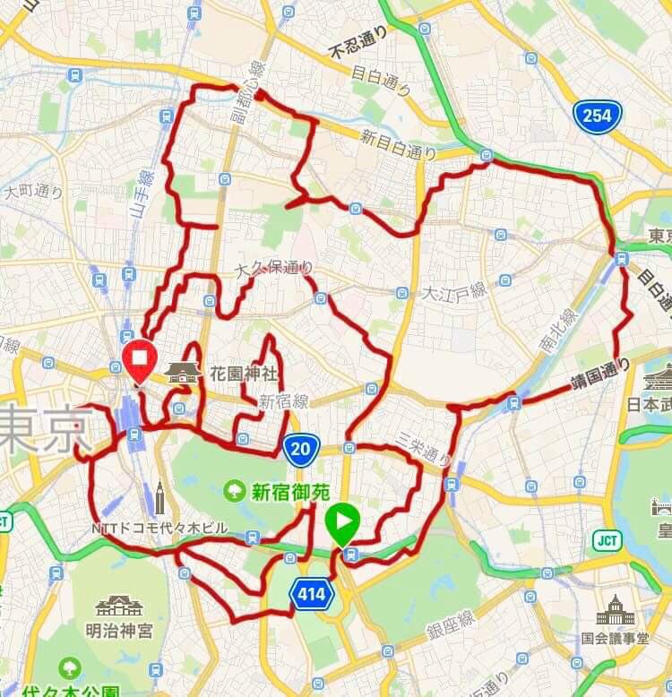 顔マラソンの干支ラン子年コース